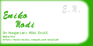 eniko modi business card