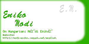 eniko modi business card